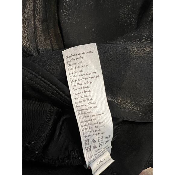 SPANX Women’s Black Leather-Look Leggings size Small - Picture 15 of 15